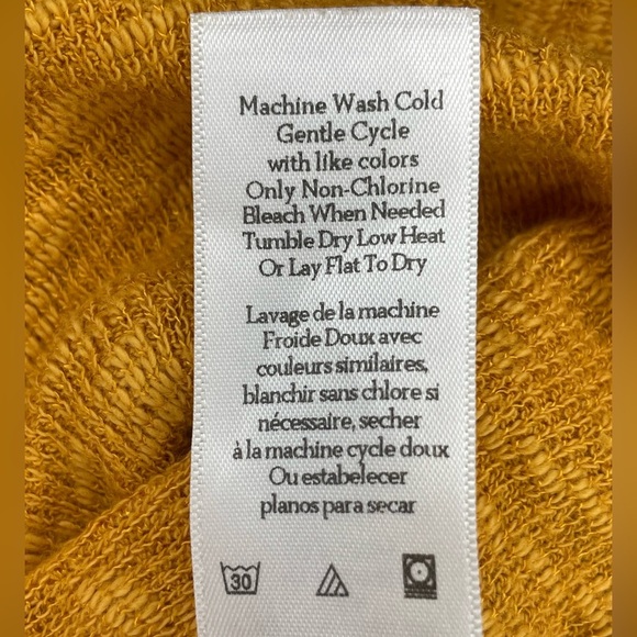 Anthropologie Left Of Center Womens Top Mustard Asymmetric Hem Lagenlook Size M - Picture 7 of 8